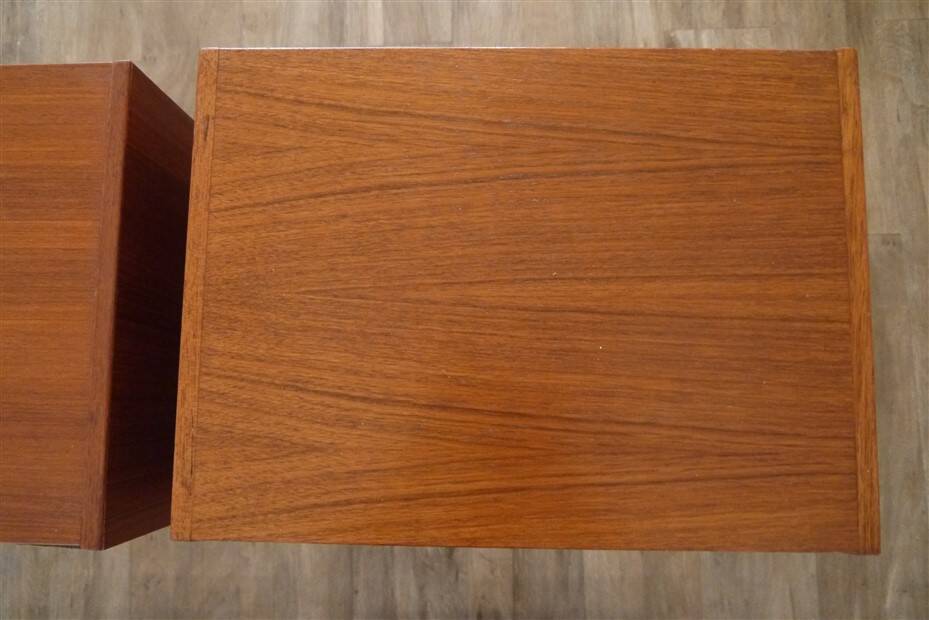Paire de chevets vintage scandinave en teck 1960