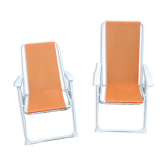 Pair of folding lounge chairs from the 70s