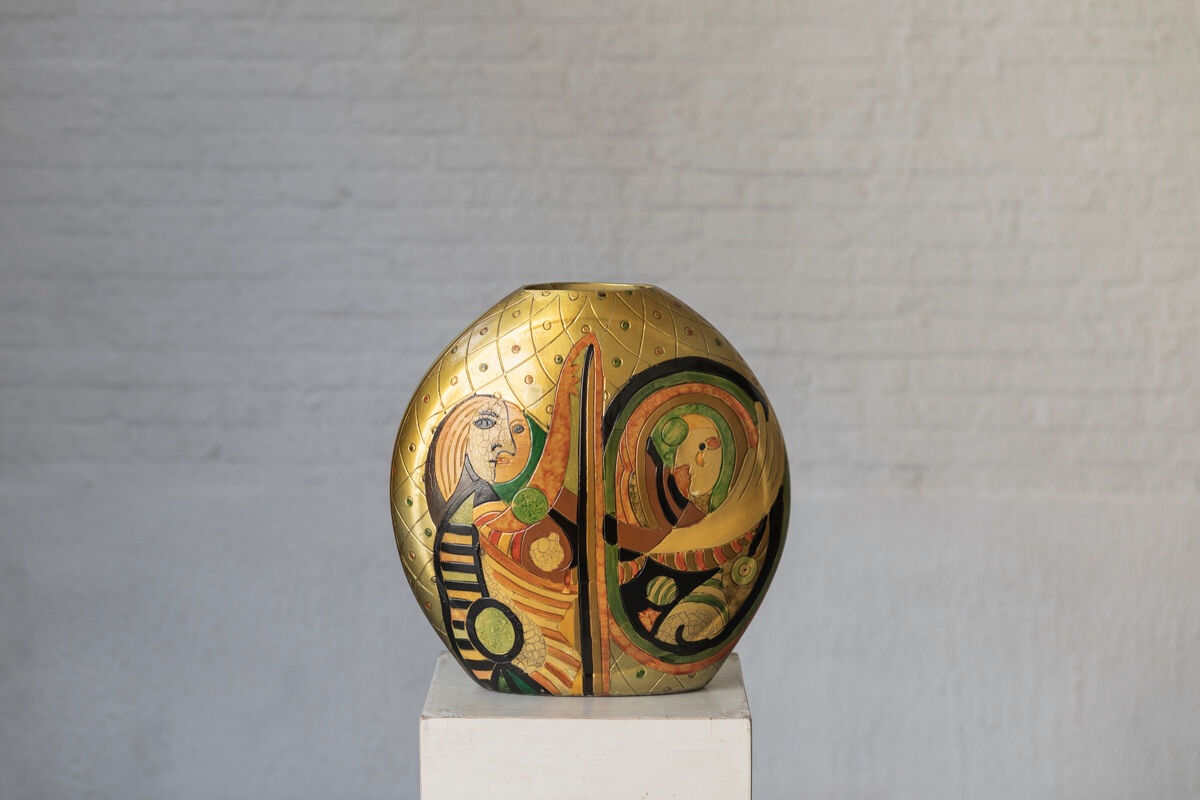 Modernist vase with Picasso inspired ornaments, 1970’s