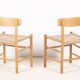2x Børge Mogensen J39 People's Chair in Beech, 1970s Denmark