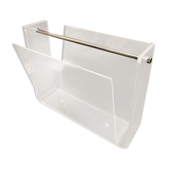 Vintage magazine holder in plexiglas