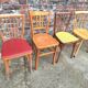 Antique round farmhouse table, modular vintage furniture