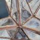 Metal and mercury glass star pendant lamp - 18 branches