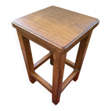 Brutalist wooden stool