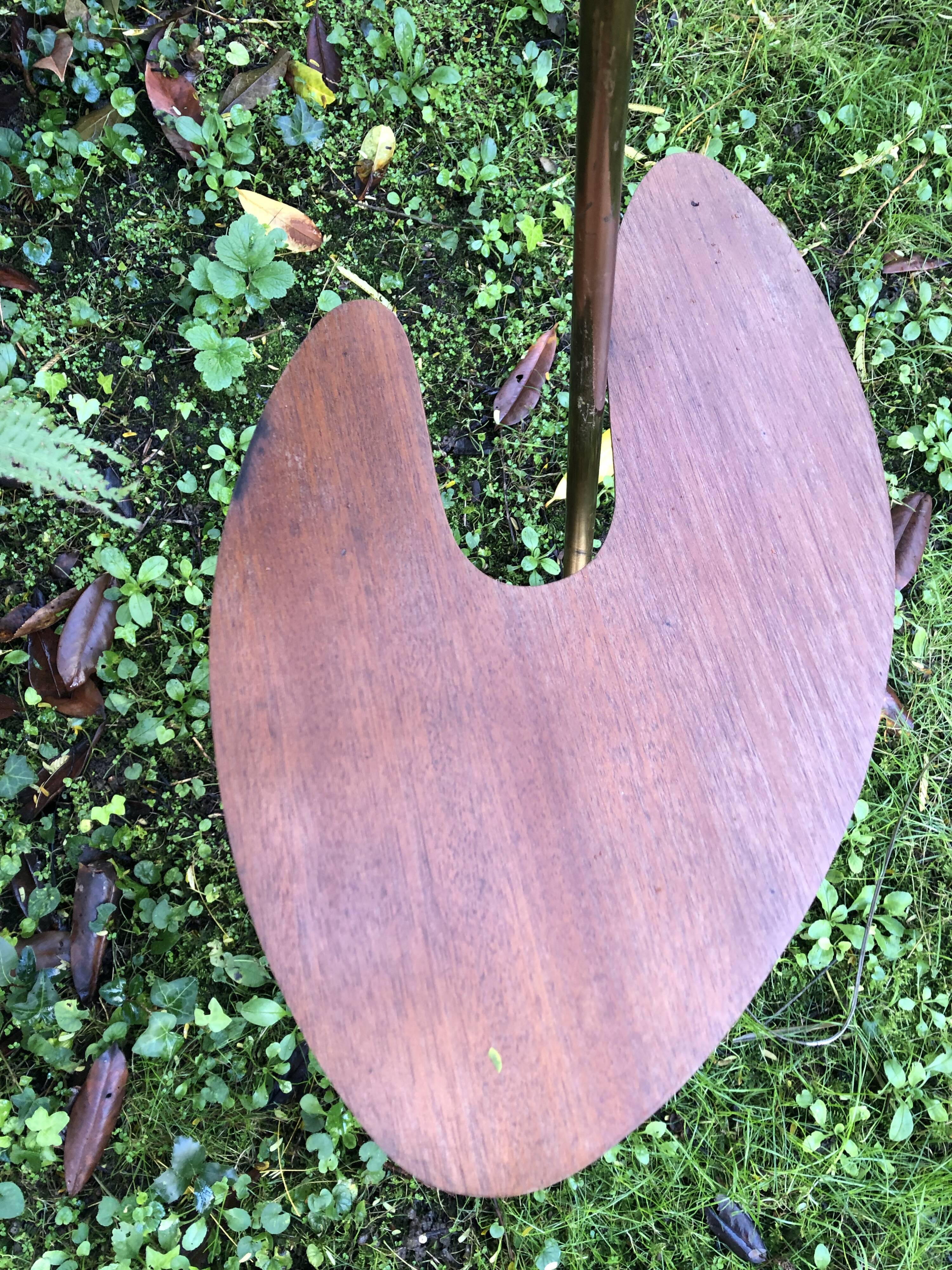 Vintage 1960s floor lamp with shelf