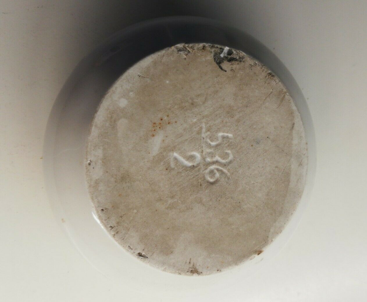 Empty vintage ceramic pocket