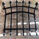 Old door logs grid fireplace fireplace wrought iron black large vintage model