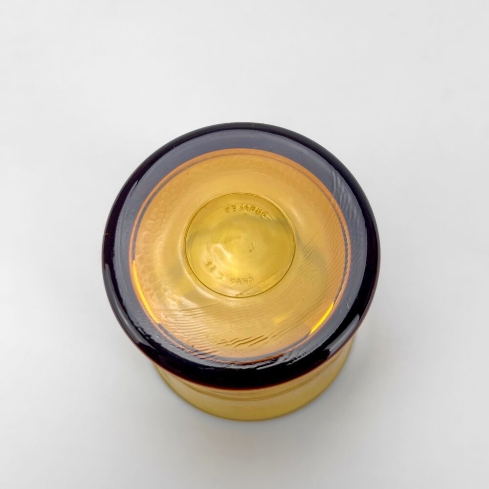 8 wine glasses Duralex amber color 70s