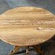 Round table in pitch pine and oak