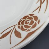 Assiettes creuses Digoin Sarreguemines Fleurs marron – 0924X7