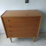 Vintage chest of drawers, oak veneer