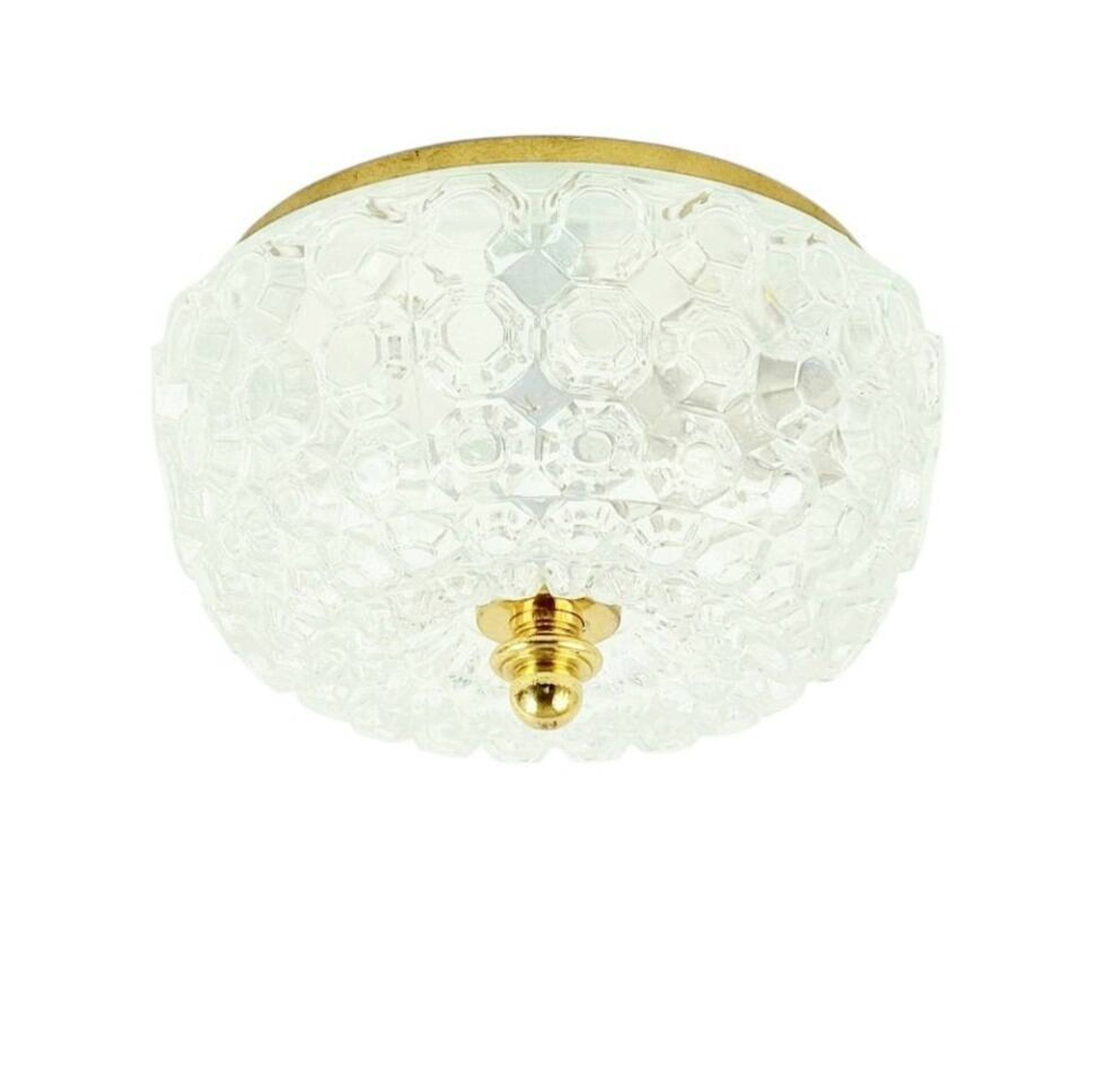 Mid-Century Diamond Glass Ceiling Light or Wall Light by H. Tynell, 1960s