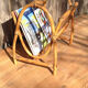 Magazine rack vintage rattan