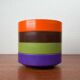 Set of 4 stackable Mepal bowls in mid-century Danish Space Age style, made by Rosti, 1960.