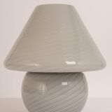 Mushroom table lamp in glass by Peill & Putzler, Germany, 1970s