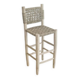 Natural rope bar stool