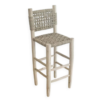 Tabouret de bar en corde naturelle