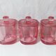 3 glass sweet jars