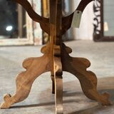 Round table in pitch pine and oak