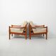 Pair of Danish 1950s teak armchairs