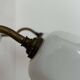 Pair of brass and opaline wall lights, France 1930