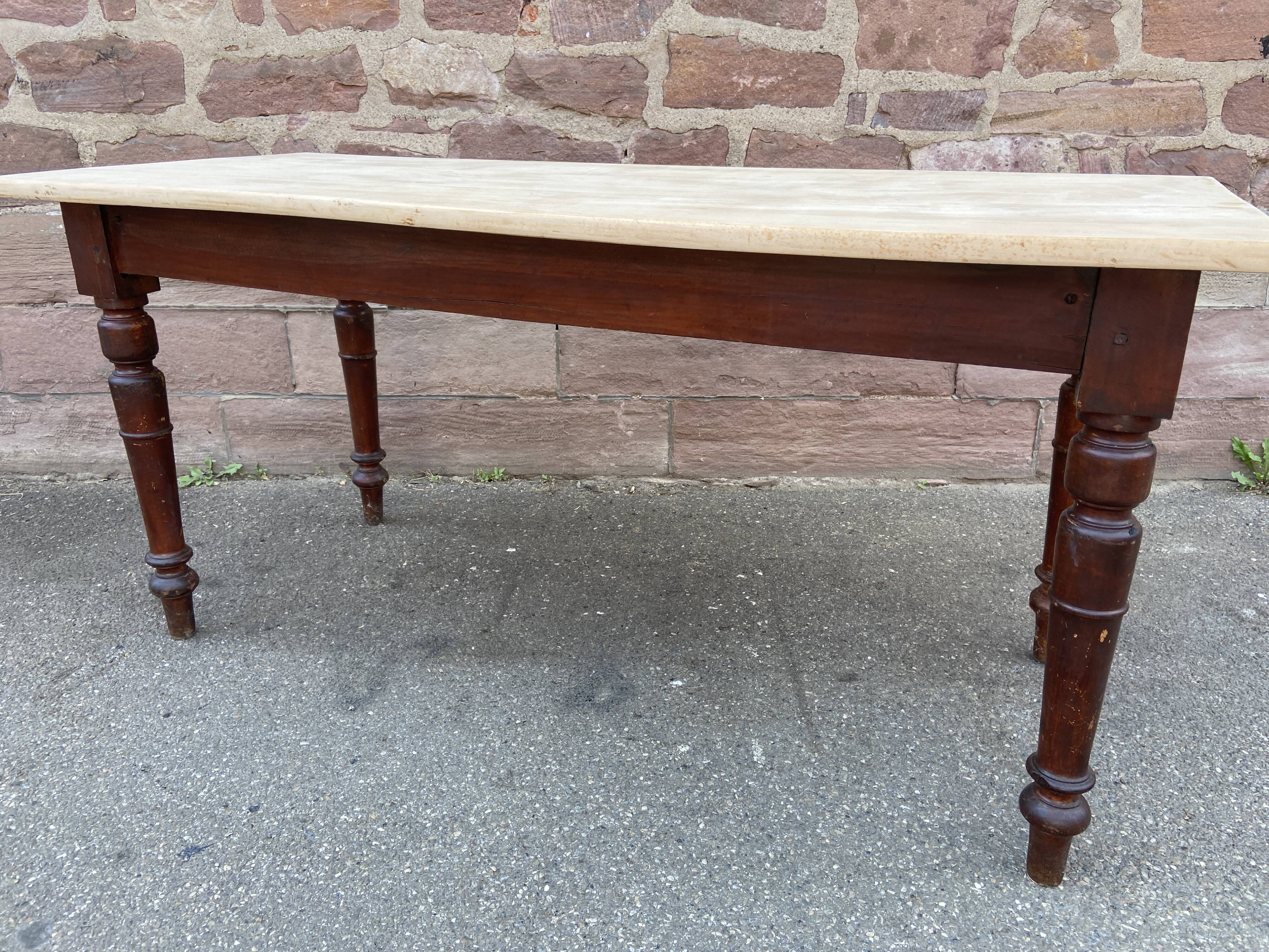 Vintage brasserie table