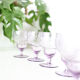 Purple wine glasses x5, art deco, delicate, antique, ancient