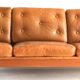 Vintage Scandinavian leather sofa
