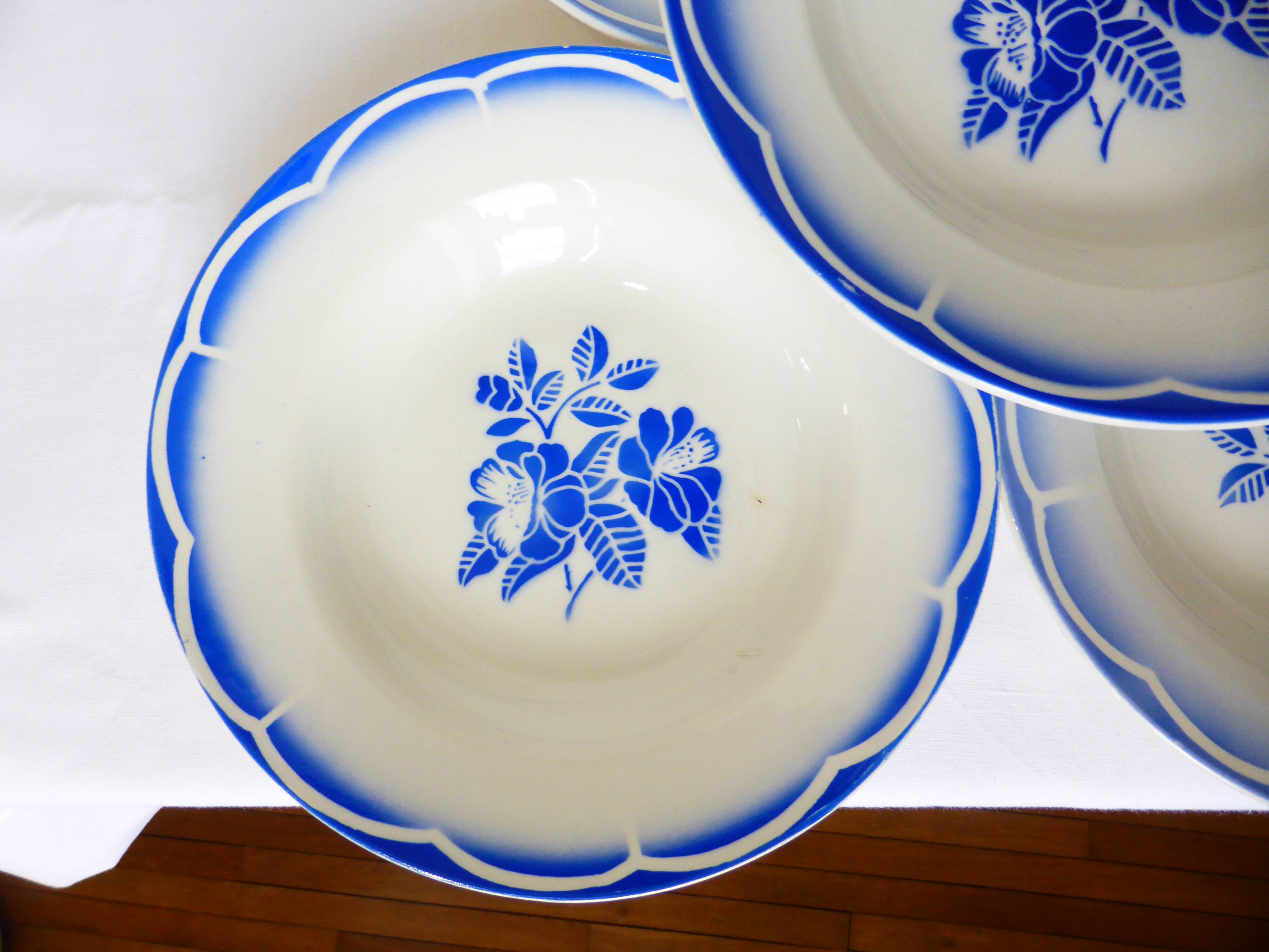 5 deep plates from Digoin Sarreguemines model Marsac 220641