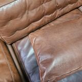 Antonello Mosca giorgetti sofa royal 1970's cognac leather / patina