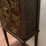 Small piece of furniture with two doors and bronze decoration, 20th century