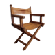 Old wood and leather safari chair