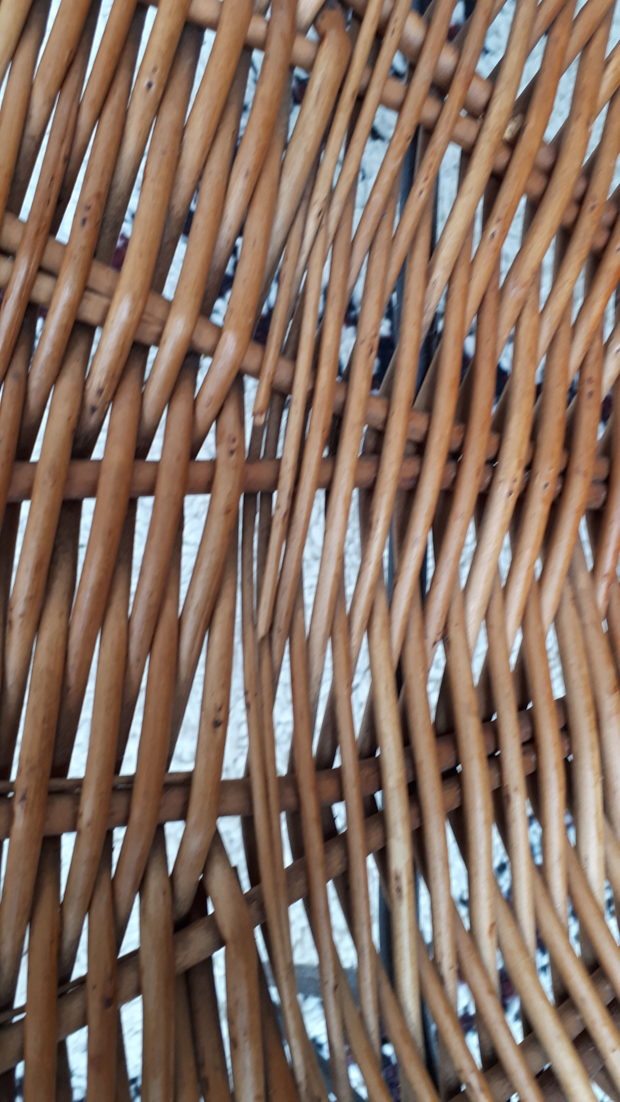 1950s basket rattan armchair