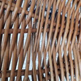 1950s basket rattan armchair