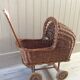 Vintage wicker doll landau