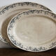 Pair of longchamp earthenware dishes, iron earth,