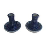 Pair of Betschdorf Schmitter ceramics bougeoirs