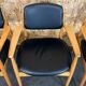 4 Danish design dining chairs from the 60s and 70s, oak, Denmark.