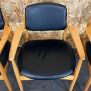 4 60s 70s chaise de salle à manger design danois chêne Danemark