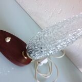 Structured tulip glass bedside lamp / vintage 60s-70s