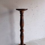 Ancient turned wooden pedestal