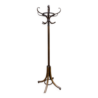 Porte-manteaux sur pied vintage perroquet 70s bois courbé french coat rack Perroquet bentwoo