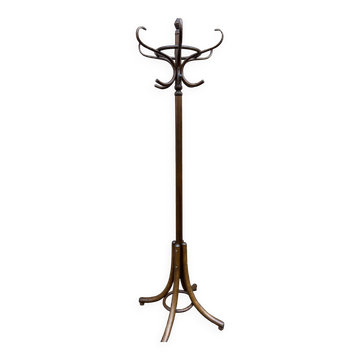 Vintage parrot standing coat rack 70s curved wood French coat rack Bentwoo parrot
