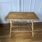 Table basse en rotin