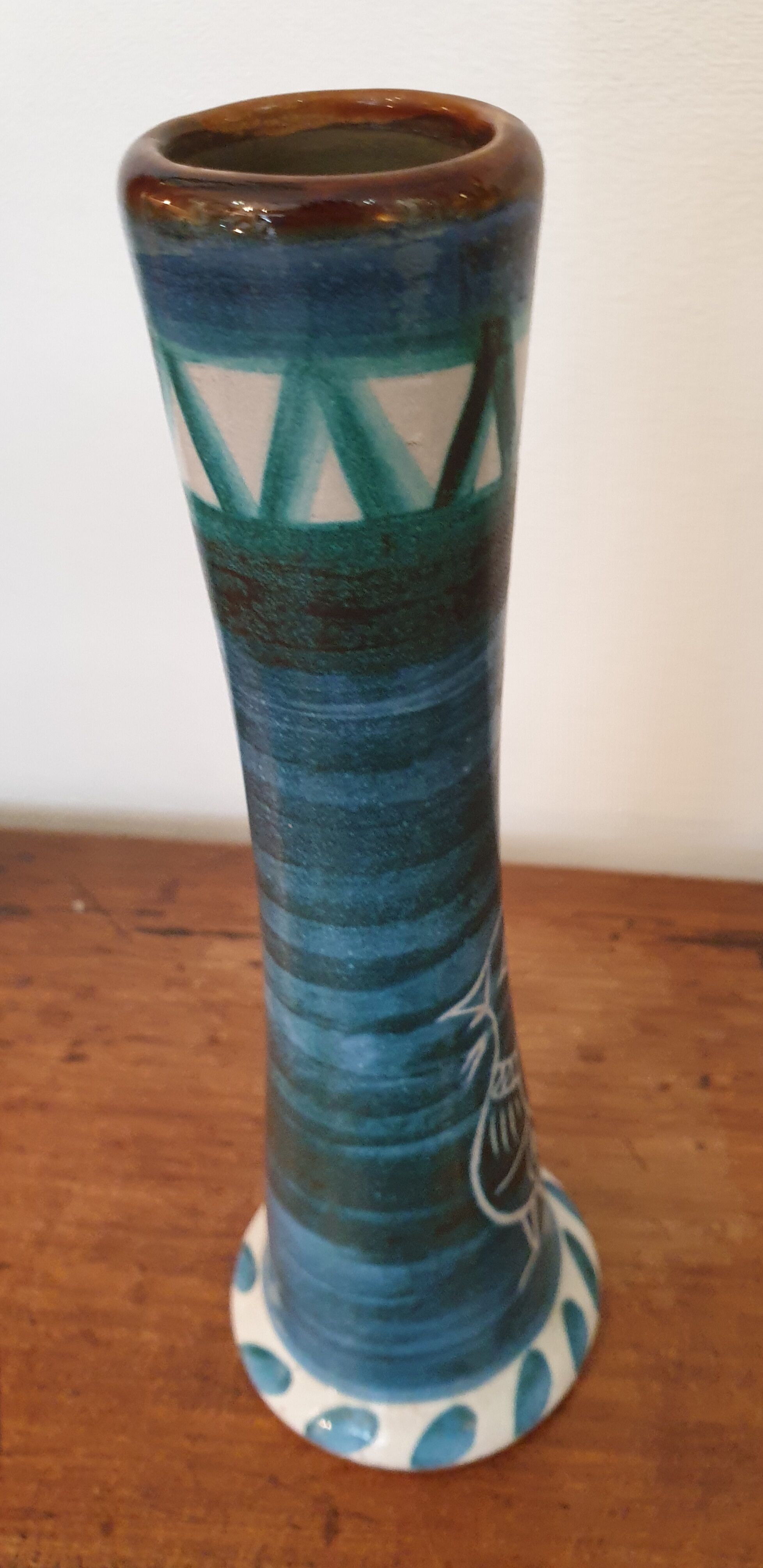 Vintage ceramic roller vase Margot Plancon