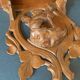 Black Forest carved wooden wall console, dog decor, folk art circa 1900
