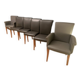 set of 6 (4 chairs and 2 armchairs) "vittoria" by Poltrona Frau.