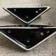 Pair of vintage shell wall lights in glazed porcelain