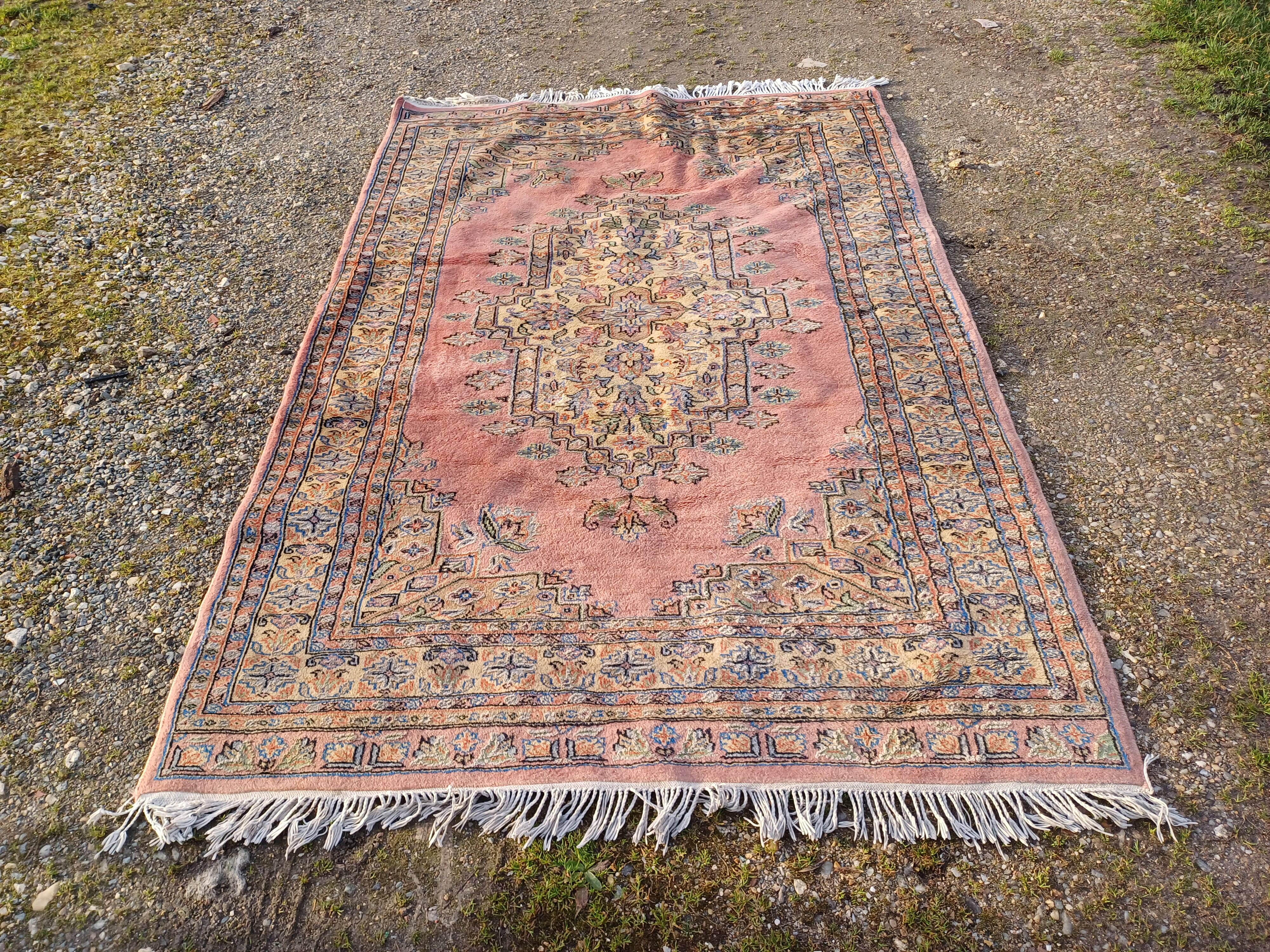 Hand-knotted wool oriental rug