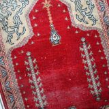 Old turkish konya handmade carpet 69cm x 108cm 1920s, 1c500